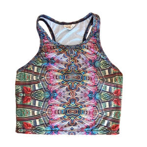 Amanda Sage Visionary Art Floral crop tank